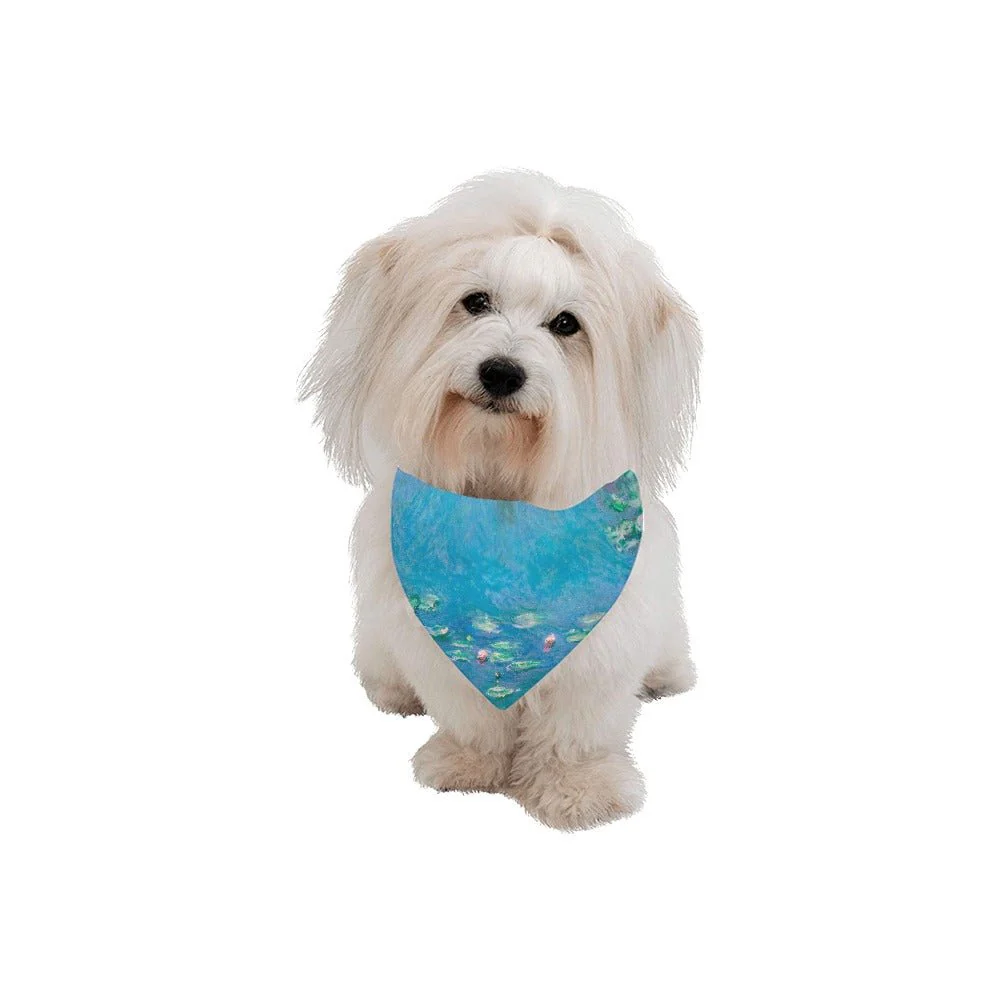 Monet Water Lilies Double-Sided Pet Bandana - Image 2