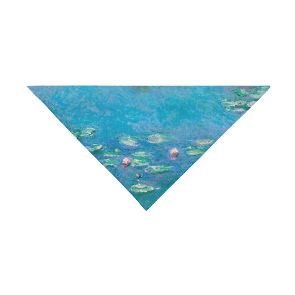 Monet Water Lilies Double-Sided Pet Bandana - Image 3