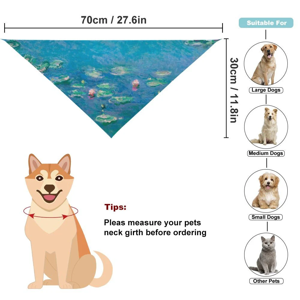 Monet Water Lilies Pet Scarf - Image 3