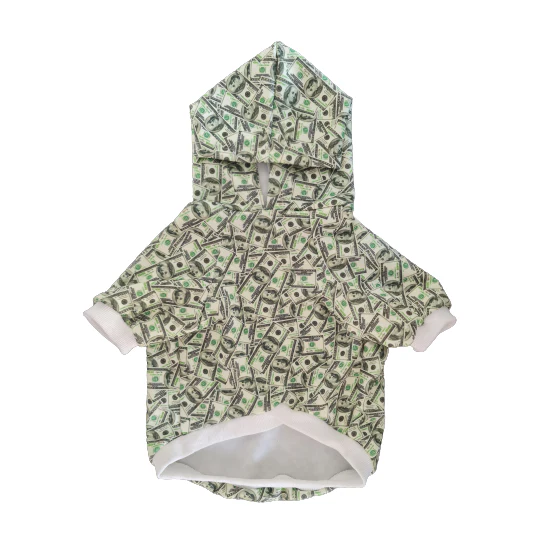 Money Print Dog Hoodie - Image 3