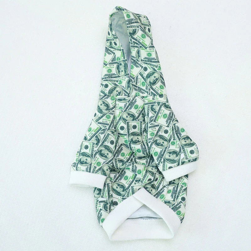 Money Print Dog Hoodie - Image 4