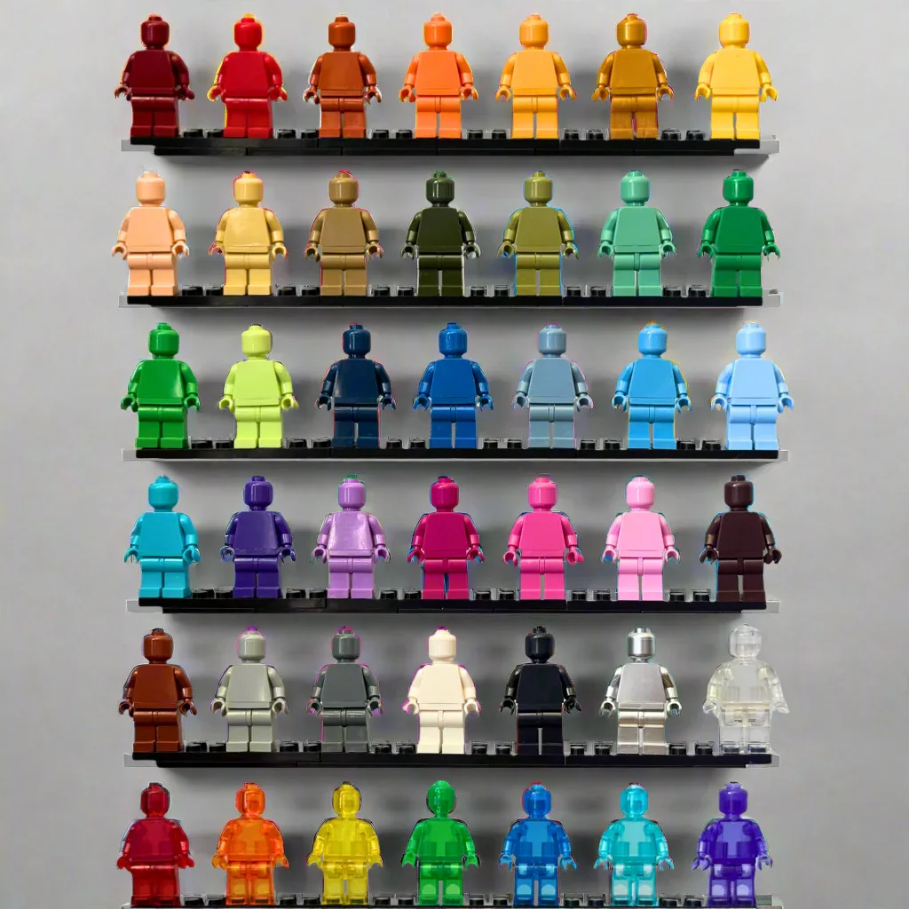 Monochrome Custom Minifigures – 50+ Vibrant Colors! - Image 2