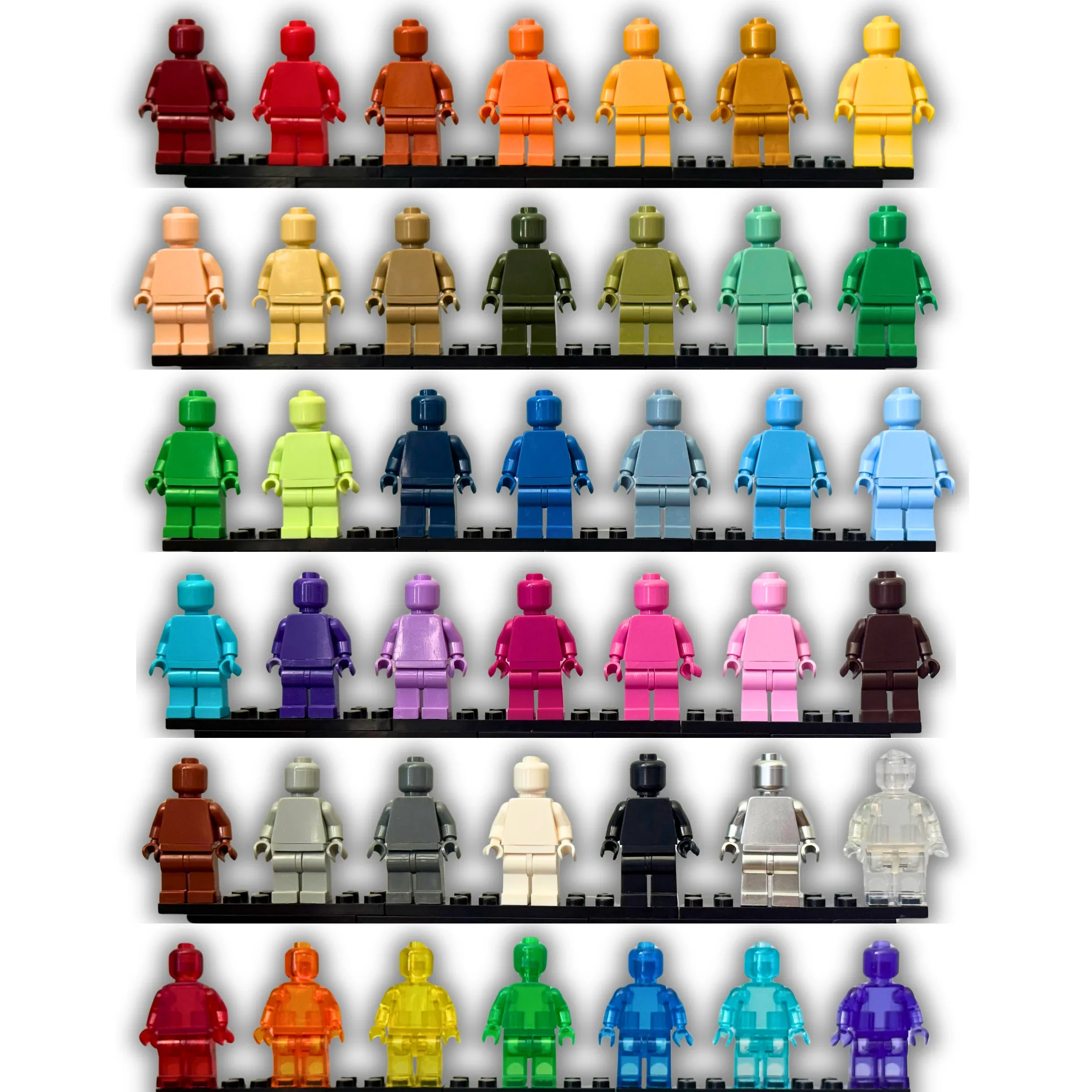 Monochrome Custom Minifigures – 50+ Vibrant Colors! - Image 3