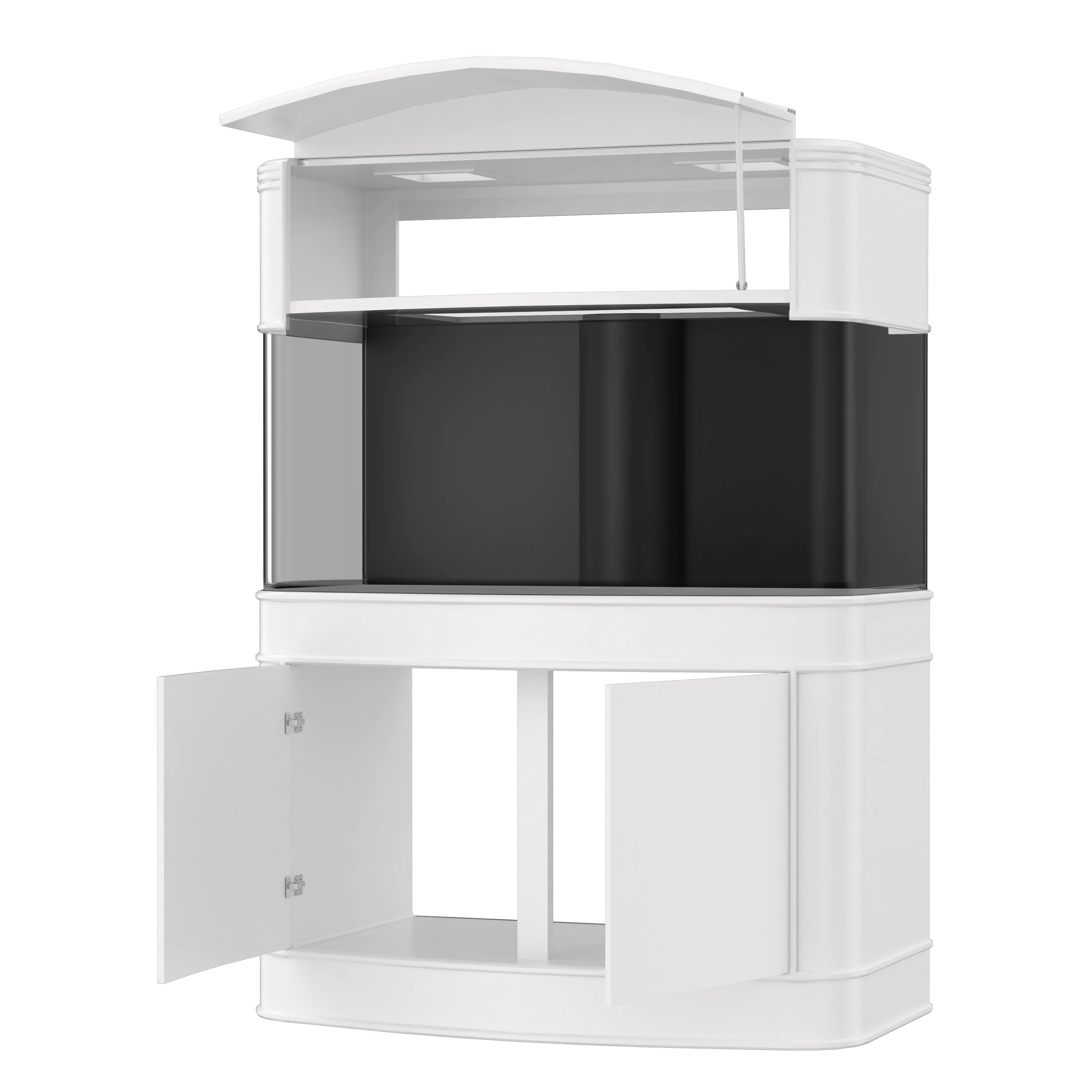 MONSTER TANK! 380 Gallon Seamless Glass Bowfront Reef-Ready Aquarium in Premium Cherry Real Wood Furniture - Image 4
