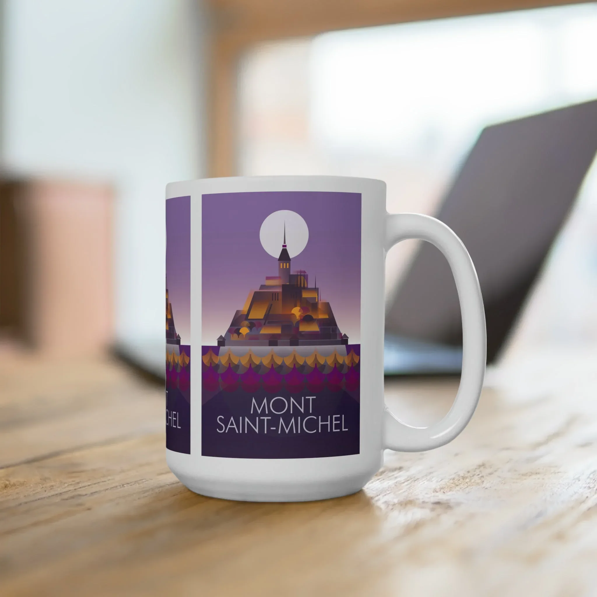 Mont Saint-Michel Ceramic Mug 11oz or 15oz - Image 4