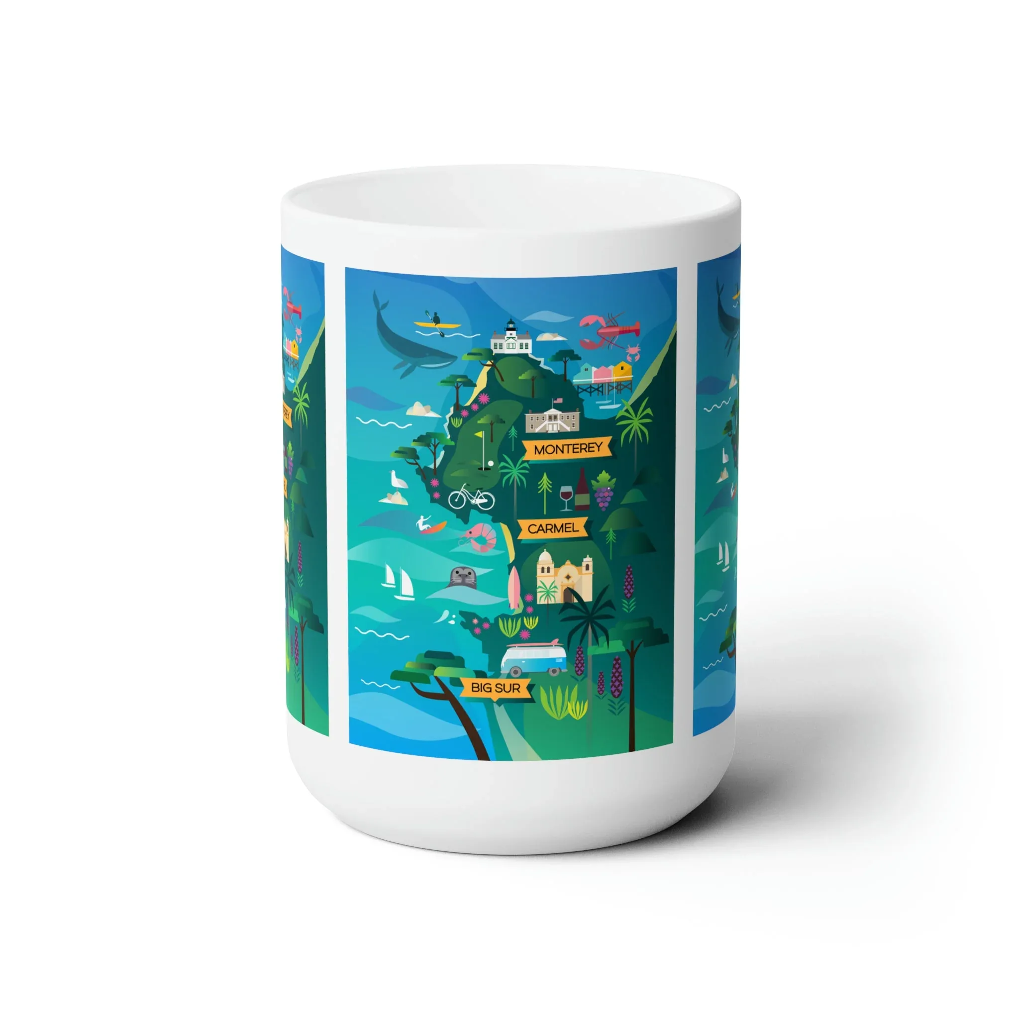 Monterey + Carmel Ceramic Mug 11oz or 15oz - Image 2