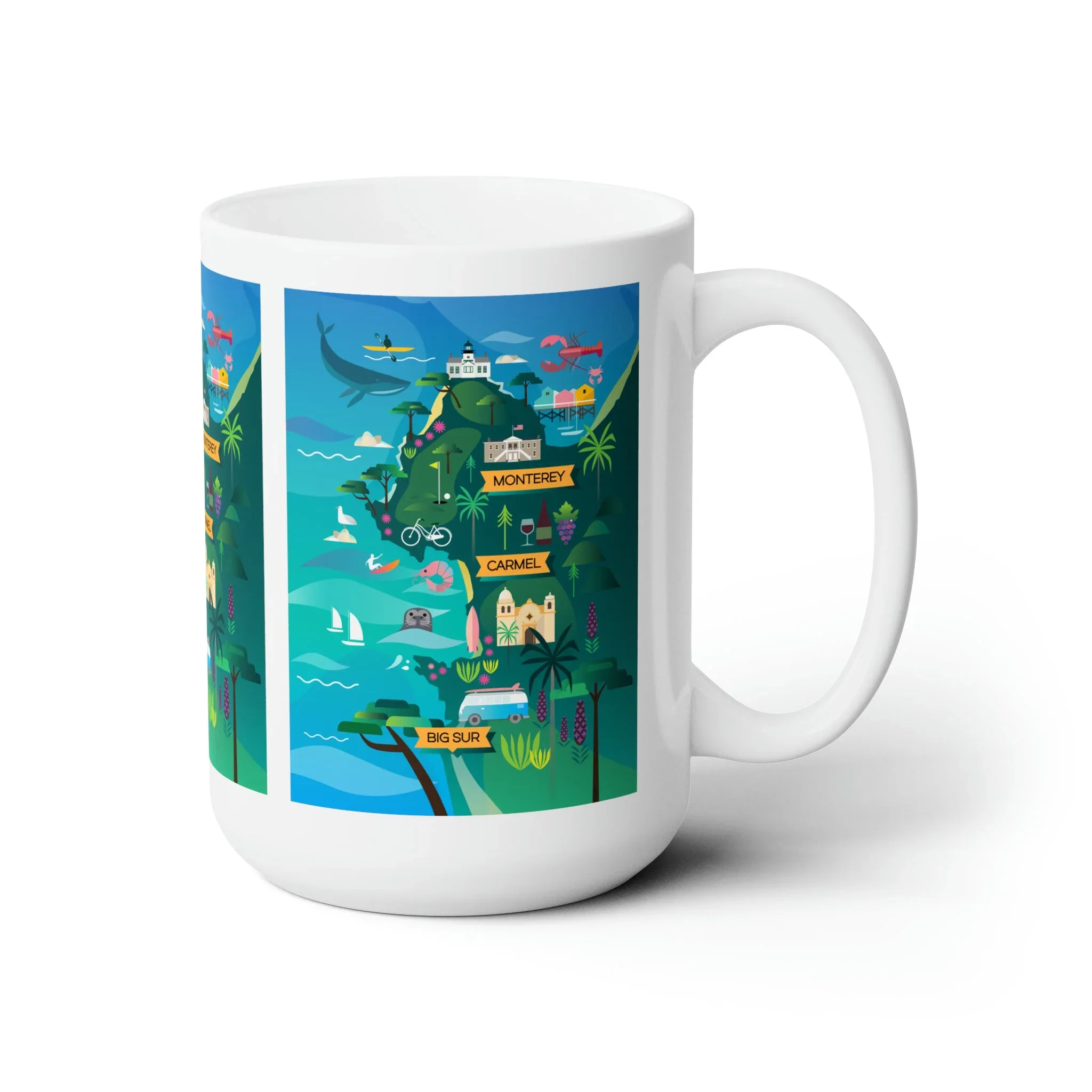 Monterey + Carmel Ceramic Mug 11oz or 15oz - Image 3