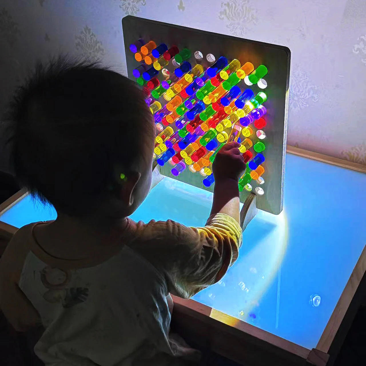 Montessori Early Childhood Education Rainbow Wire-wrap Board Pixel Art Educational Toys - Image 2
