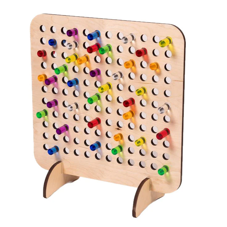 Montessori Early Childhood Education Rainbow Wire-wrap Board Pixel Art Educational Toys - Image 5