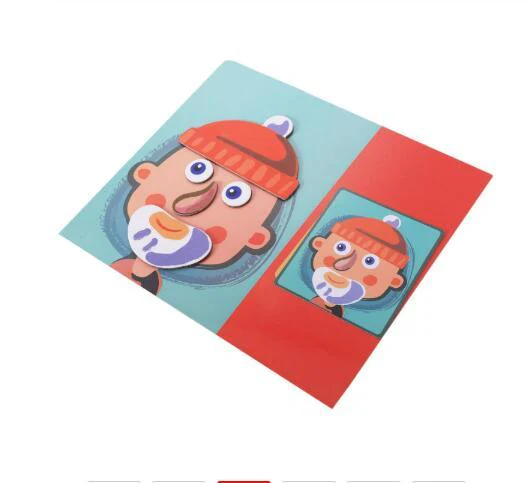 Montessori Magnetic Fun Puzzle Children's Wooden Puzzle Box Game Cartoon Educational Painting Toys For Children Gift Antistress - Image 4