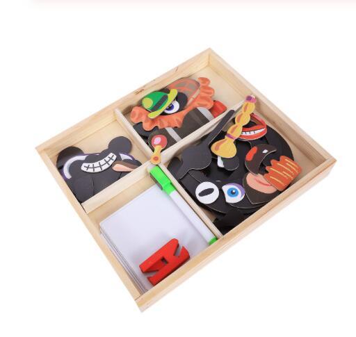 Montessori Magnetic Fun Puzzle Children's Wooden Puzzle Box Game Cartoon Educational Painting Toys For Children Gift Antistress - Image 8