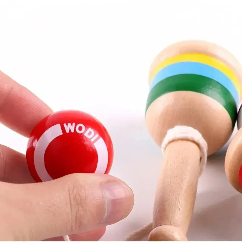 Montessori Wooden Skill Sword Cup Toy – Educational Throw & Catch Game - Image 4