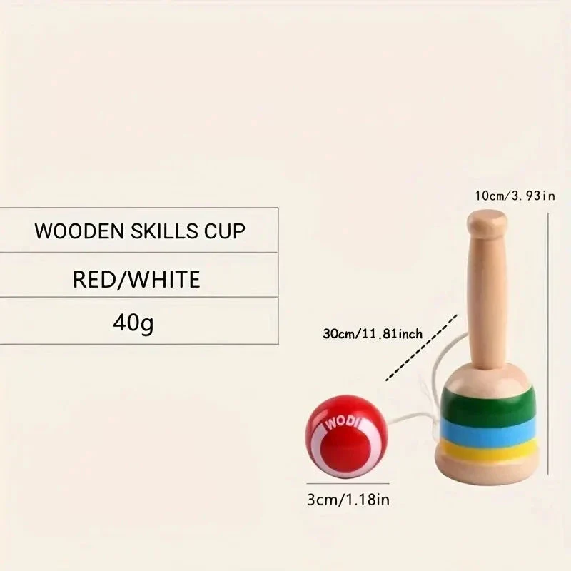 Montessori Wooden Skill Sword Cup Toy – Educational Throw & Catch Game - Image 6