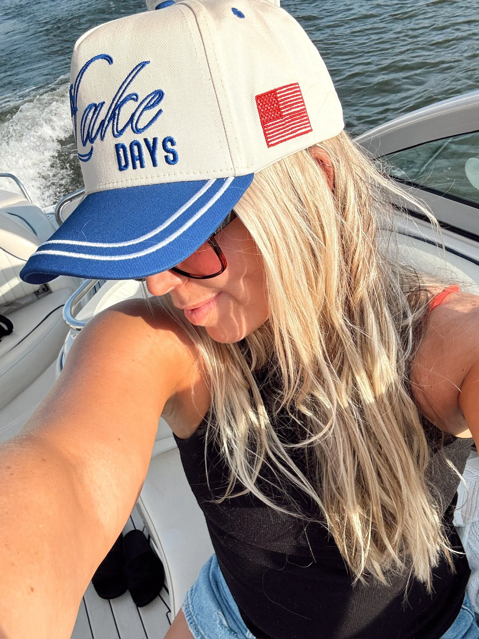 More Lake Days - Royal Blue Vintage Trucker Hat - Image 2