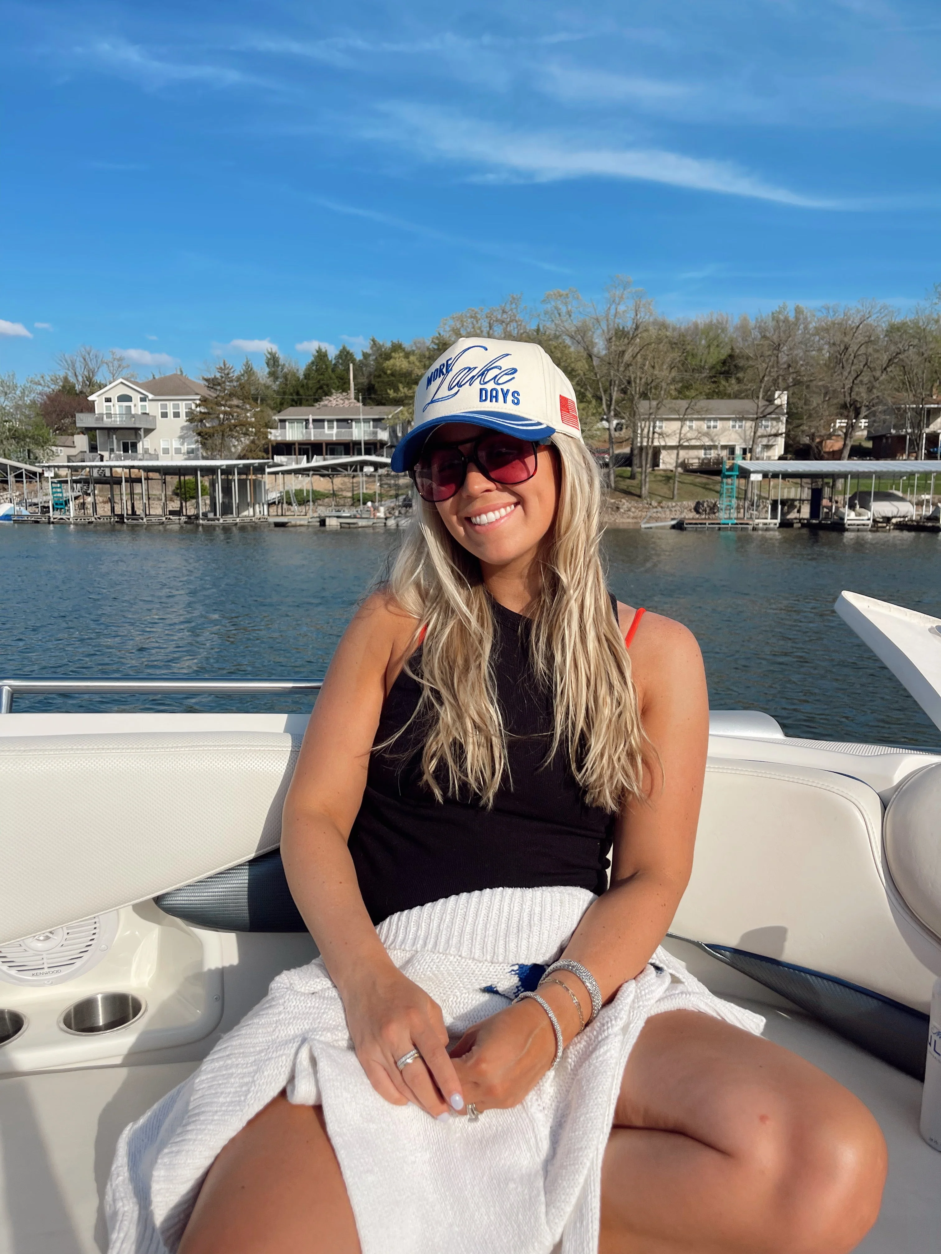 More Lake Days - Royal Blue Vintage Trucker Hat - Image 4