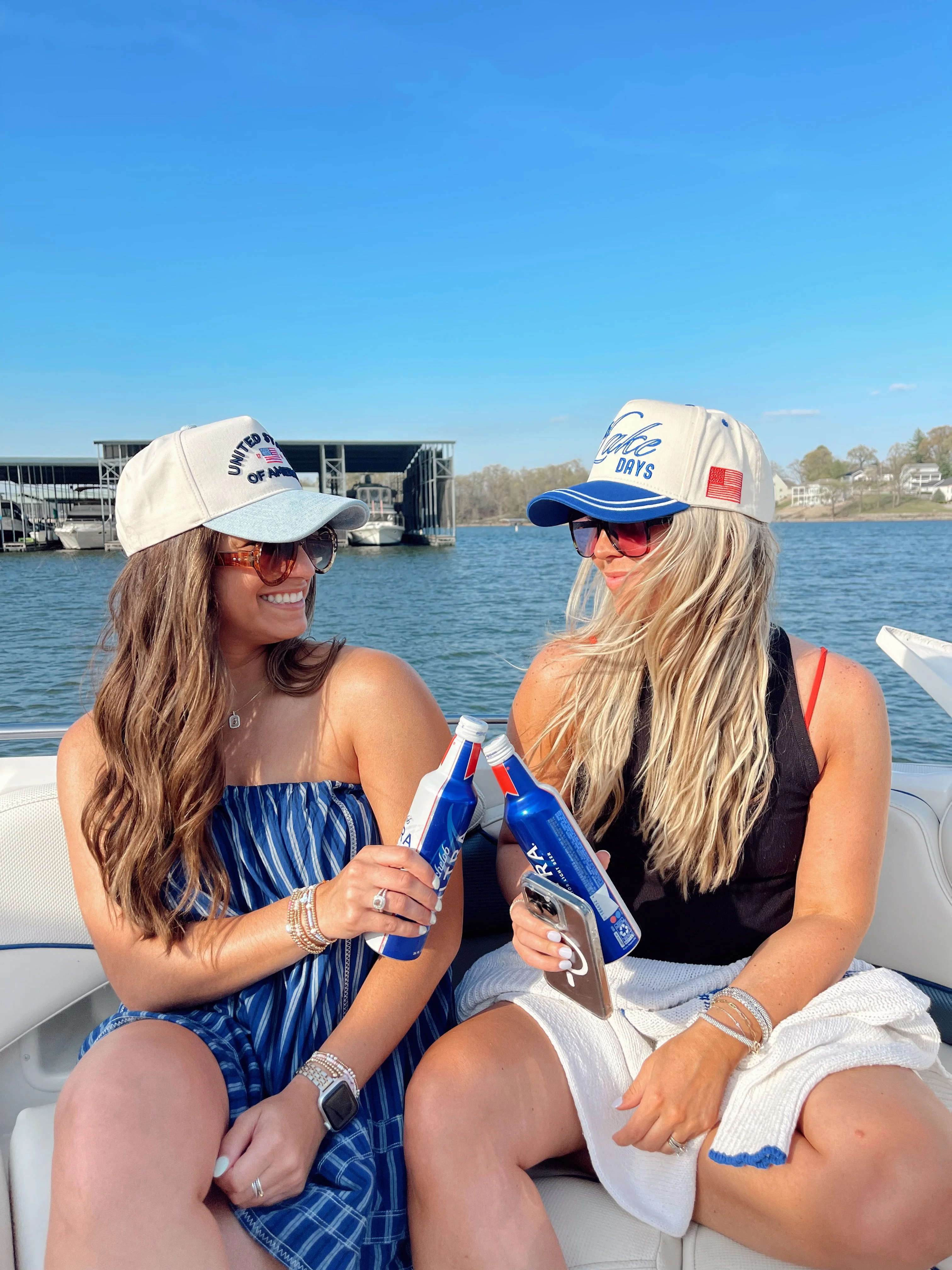 More Lake Days - Royal Blue Vintage Trucker Hat - Image 8