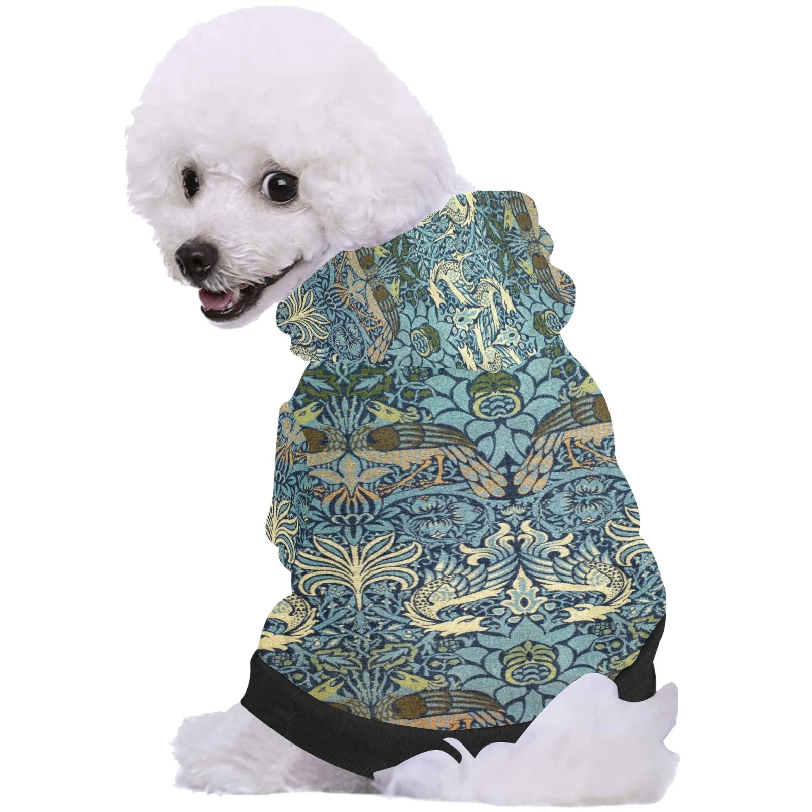 Morris Peacock and Dragon Button Hoodie - Image 2