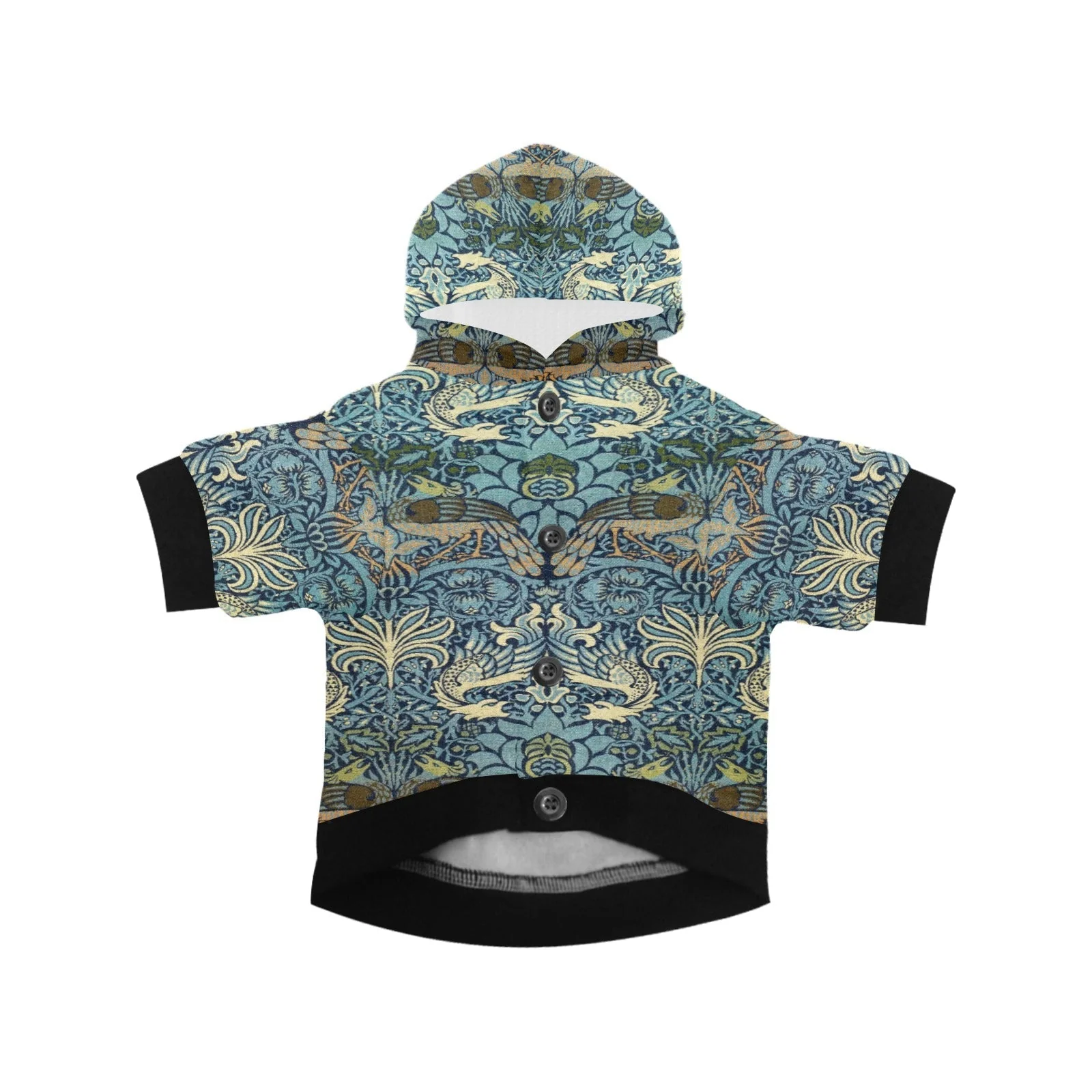 Morris Peacock and Dragon Button Hoodie - Image 3
