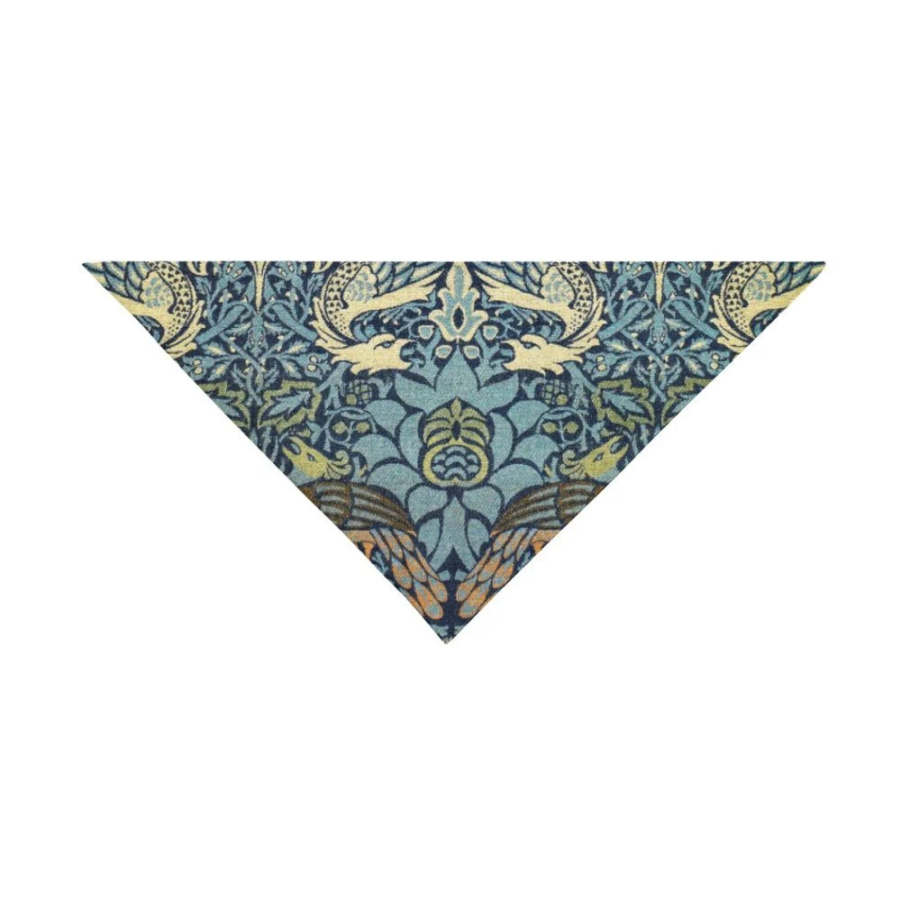 Morris Peacock and Dragon Double-Sided Pet Bandana - Image 3