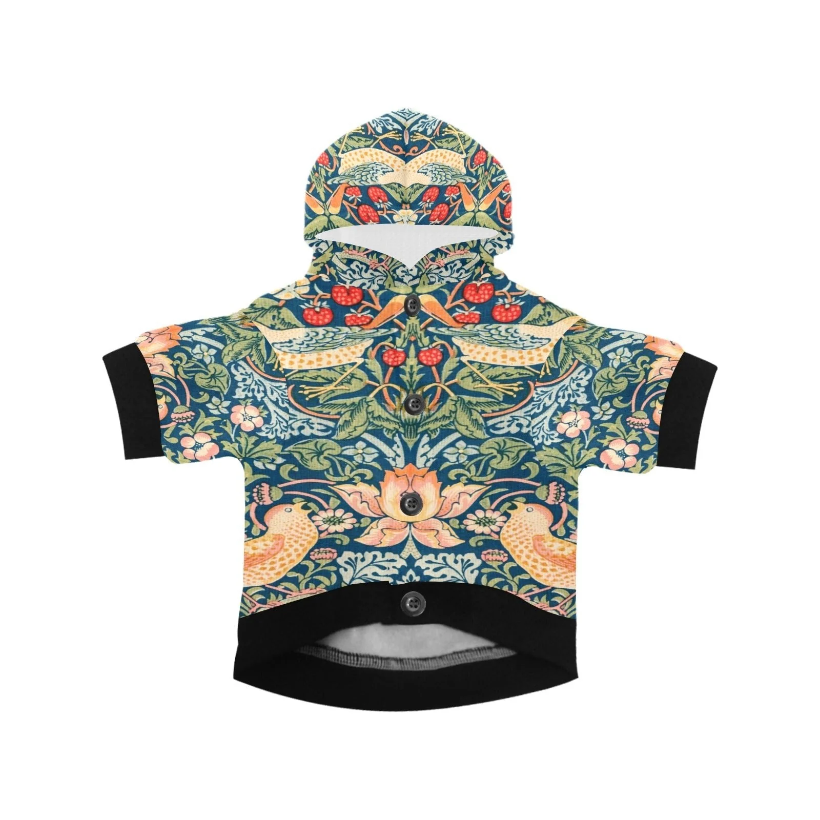 Morris Strawberry Thief Button Hoodie - Image 3