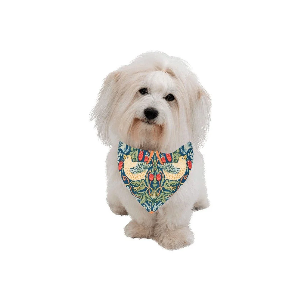 Morris Strawberry Thief Double-Sided Pet Bandana - Image 2