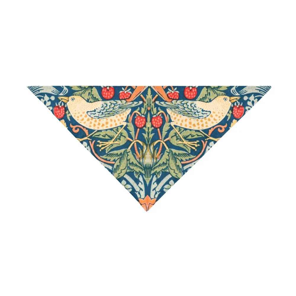 Morris Strawberry Thief Double-Sided Pet Bandana - Image 3