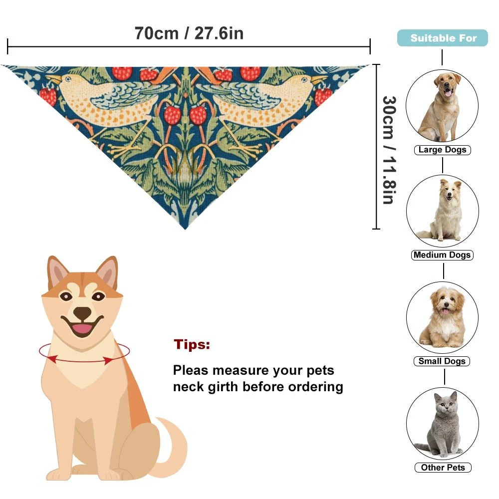 Morris Strawberry Thief Pet Scarf - Image 3