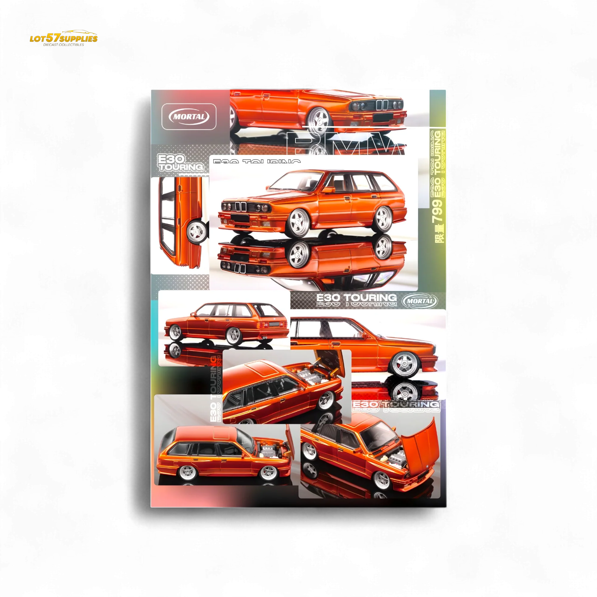 Mortal BMW E30 Cambered Sunset Orange 1:64 - Image 2