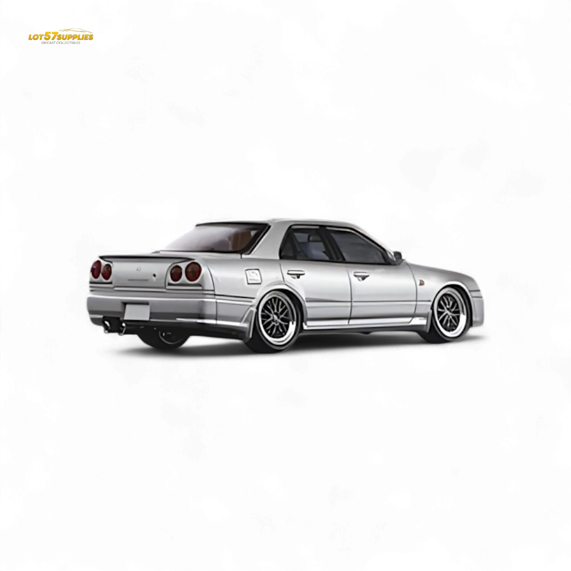 Mortal ER34 Skyline 25GT-t Ordinary Silver 1:64 - Image 3
