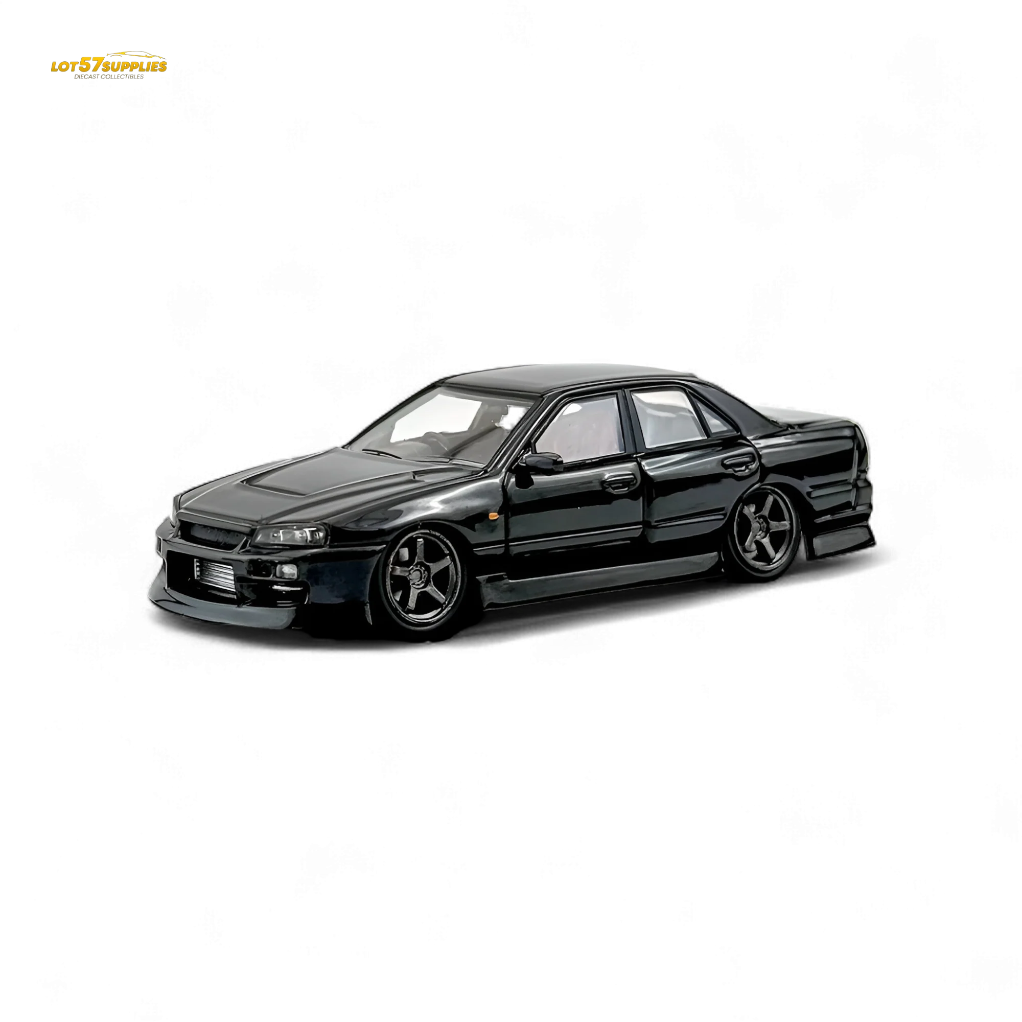 Mortal ER34 Skyline Uras Metallic Black 1:64 - Image 3