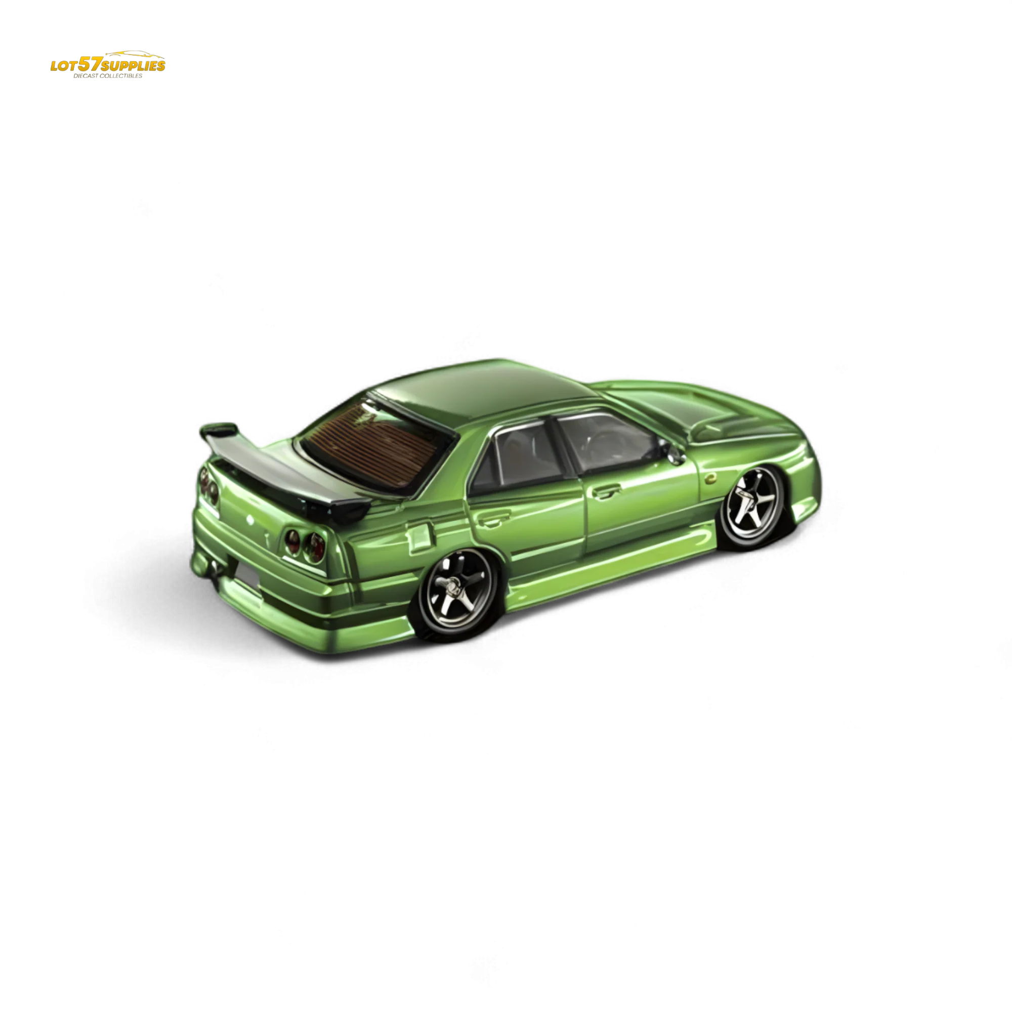 Mortal ER34 Skyline Uras Transparent Metallic Green 1:64 - Image 4