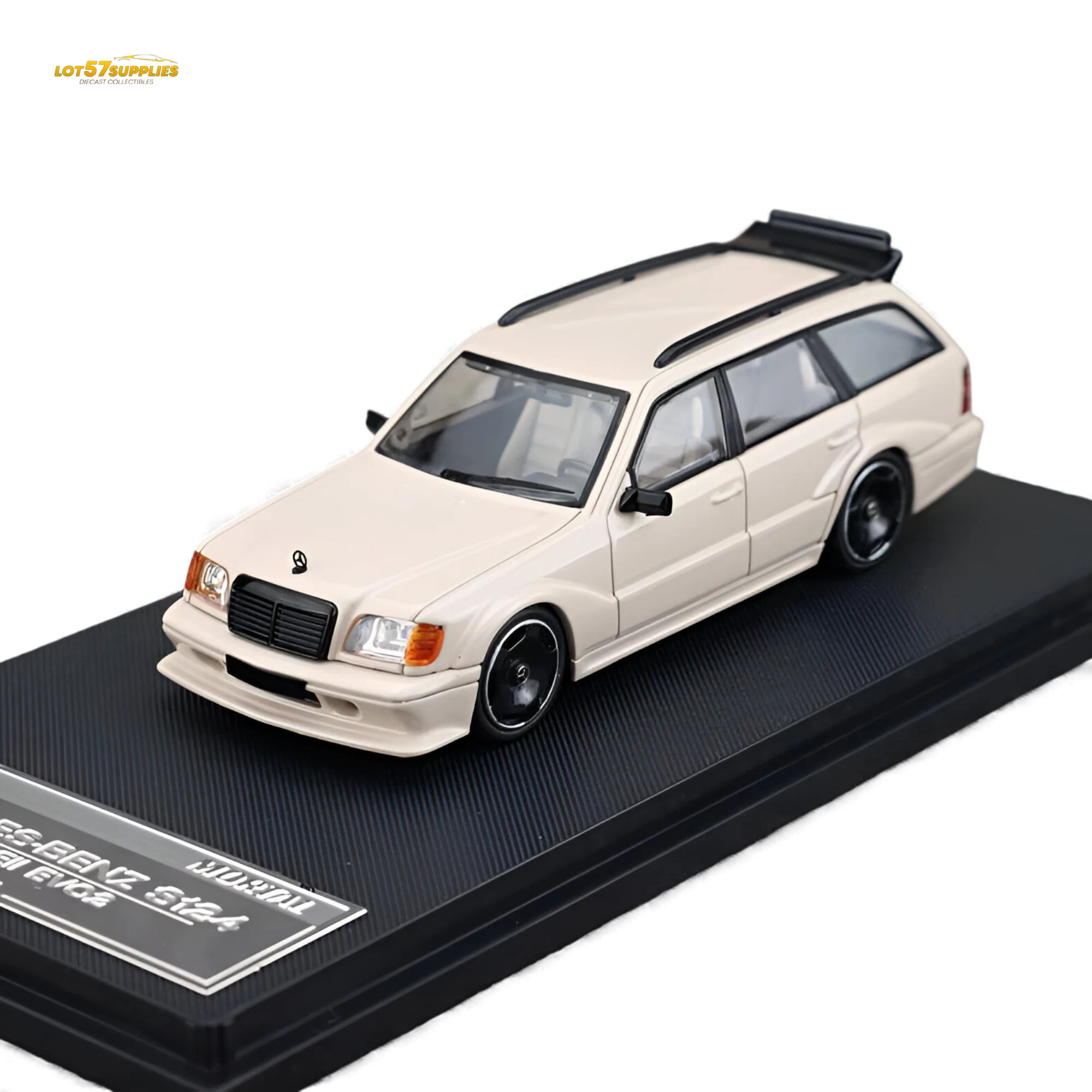 Mortal Mercedes-Benz S124 Milk Tea Color 1:64 - Image 3