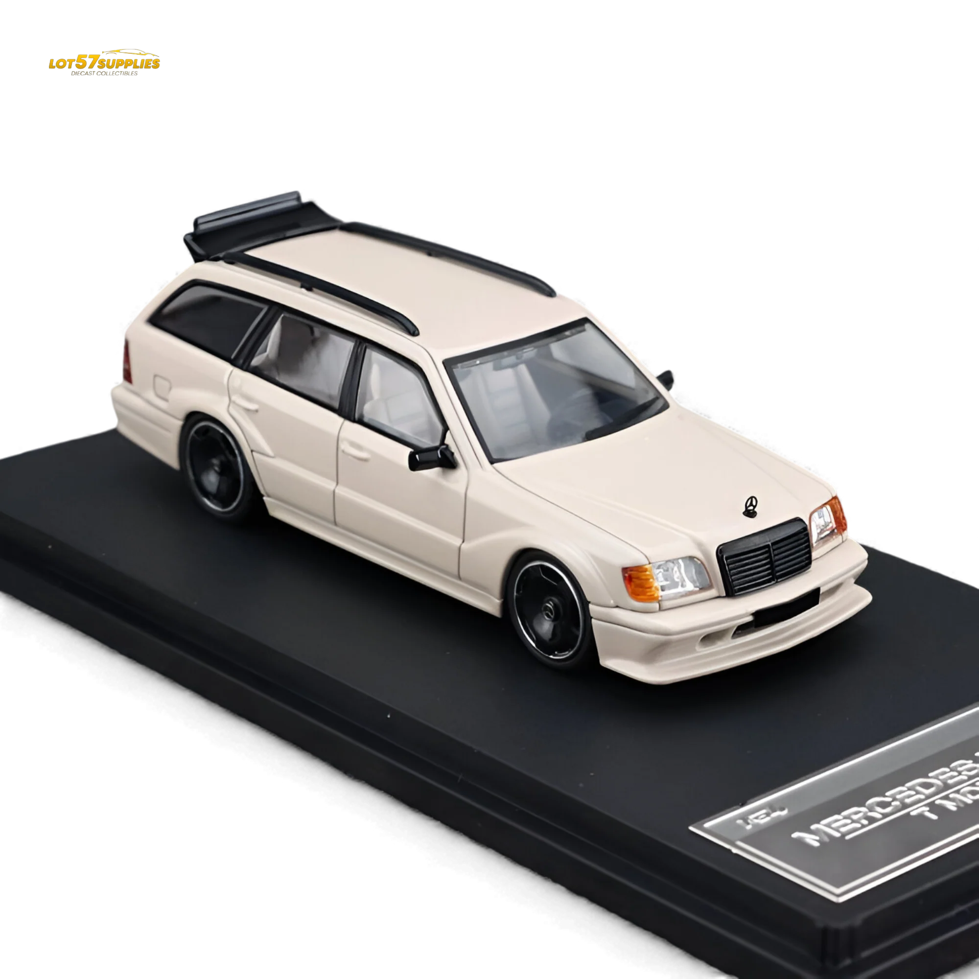 Mortal Mercedes-Benz S124 Milk Tea Color 1:64 - Image 4