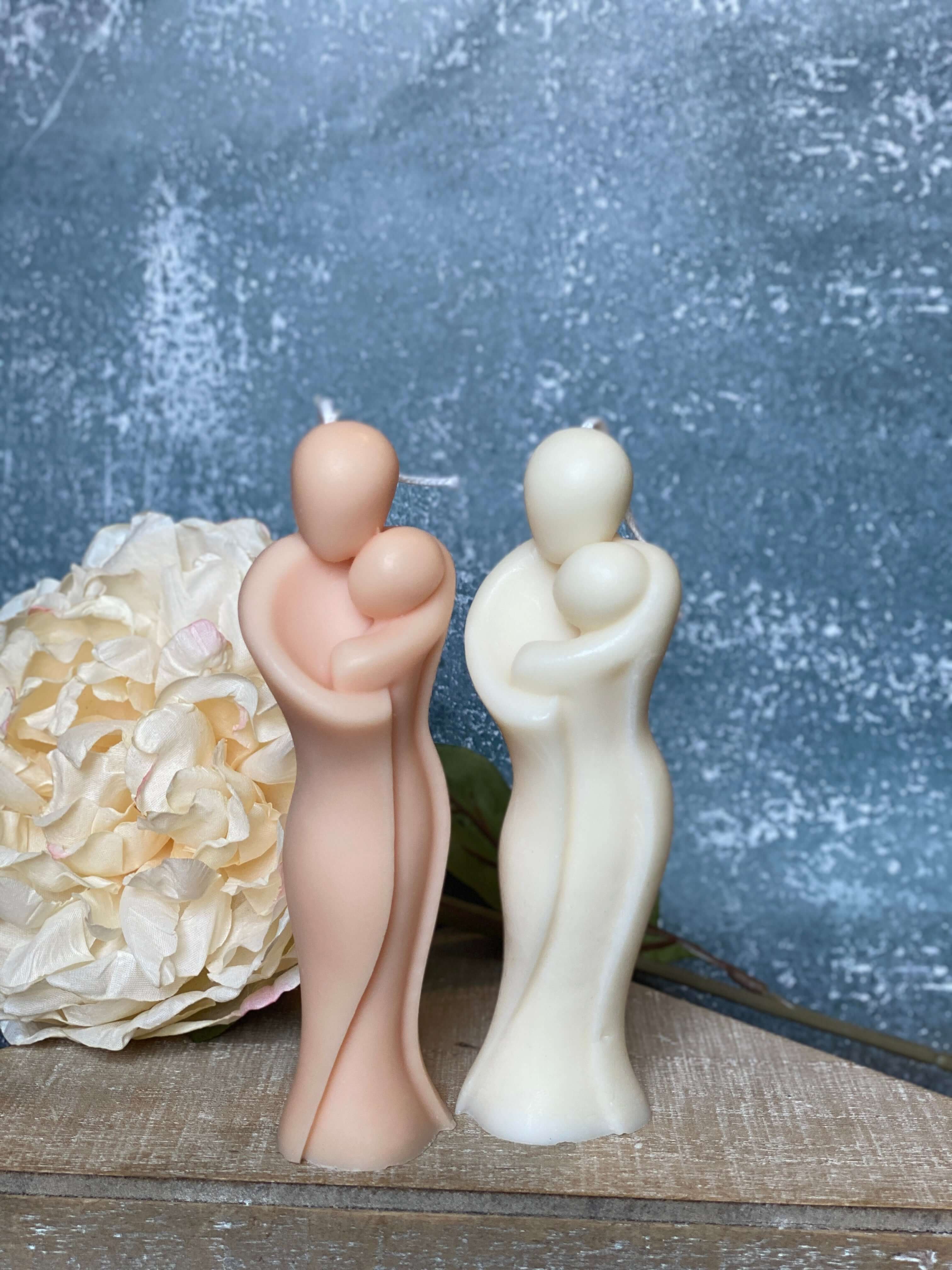Mother's Hug Candle - Handcrafted Soy Wax Sculpture for a Cozy Home Ambiance - Image 3