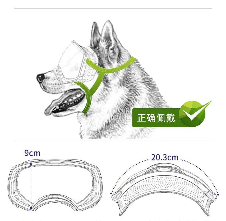 Motorcycle Dog Goggles Tactical Windproof For Large Dog - Image 4