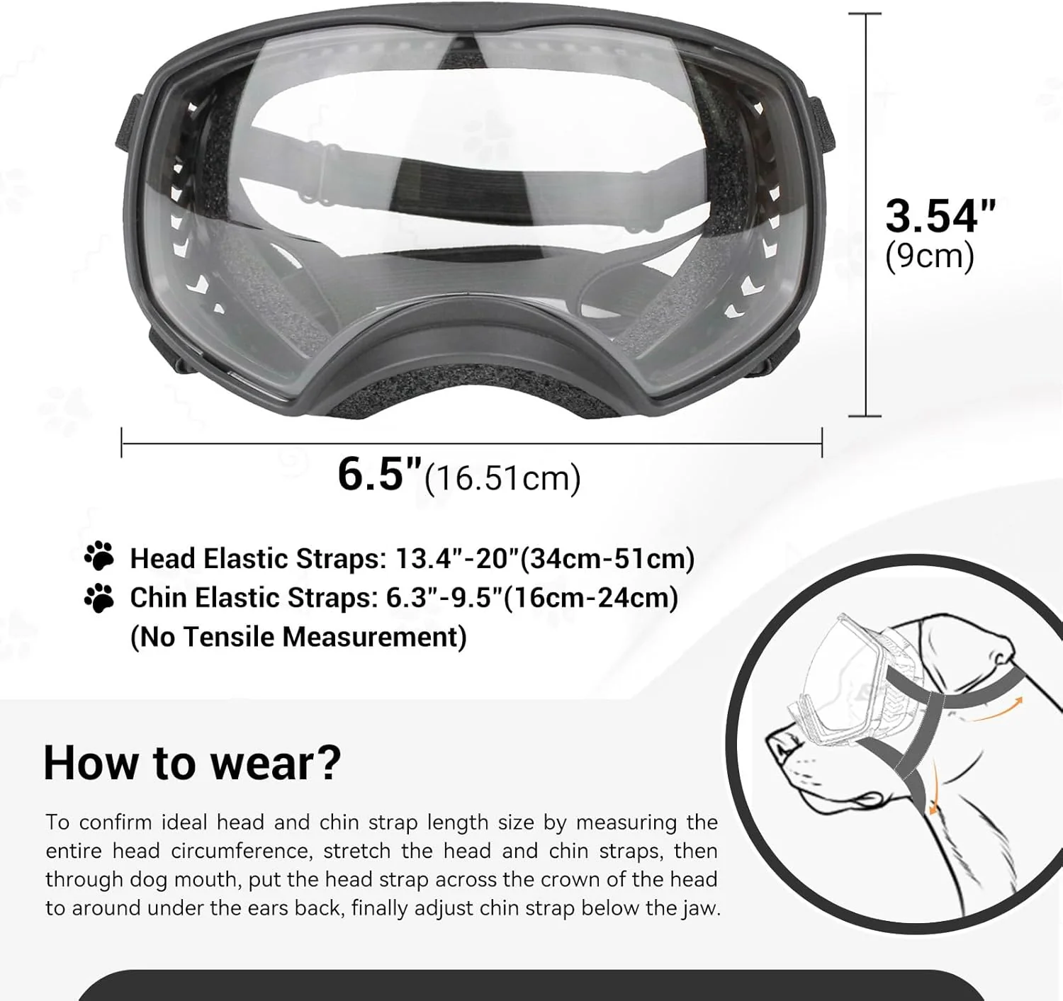 Motorcycle Dog Goggles Tactical Windproof For Large Dog - Image 7