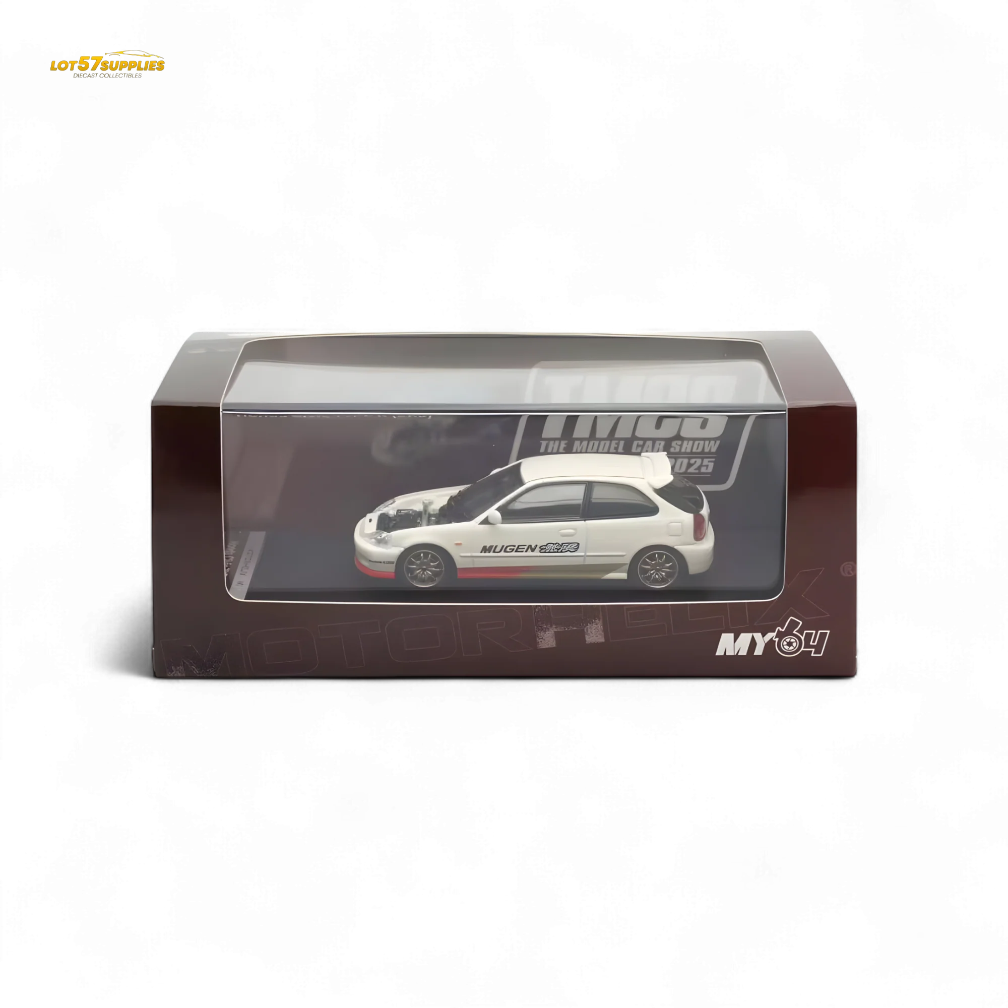 Motorhelix Honda Civic EK9 MUGEN White 1:64 - Image 2