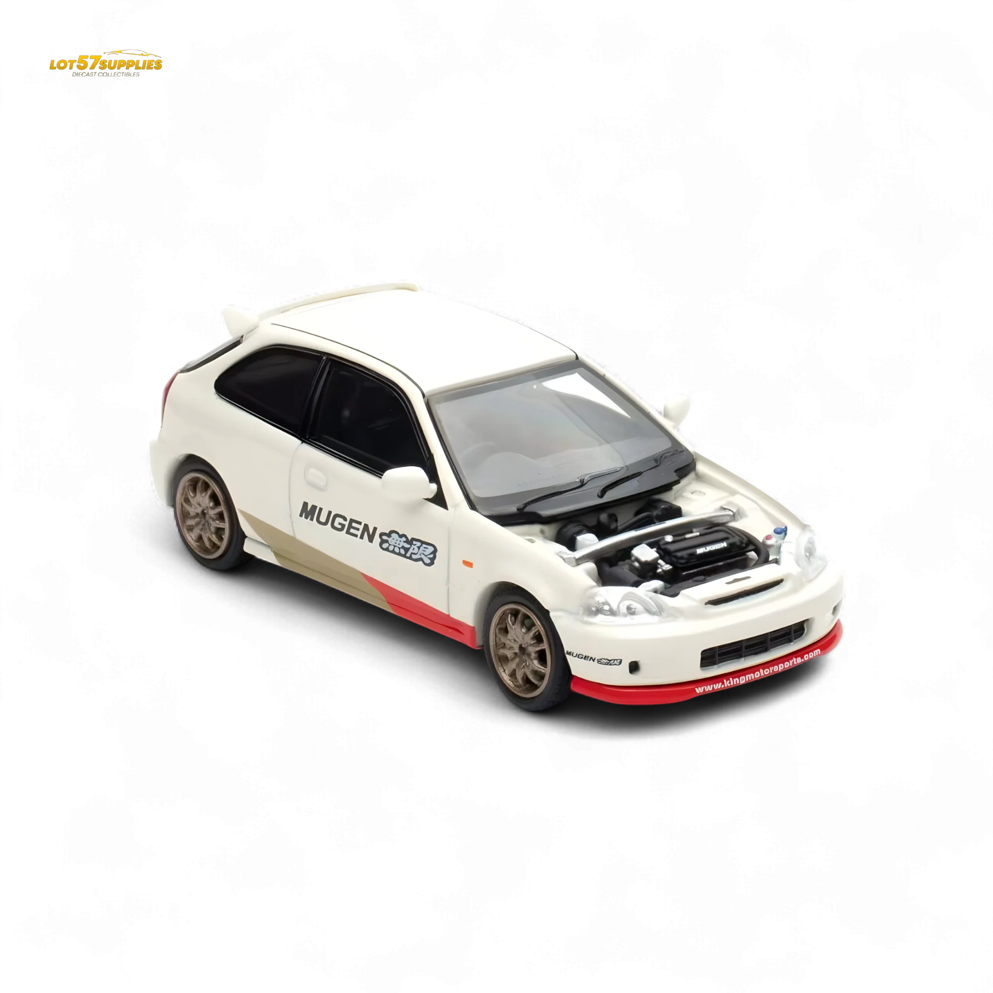 Motorhelix Honda Civic EK9 MUGEN White 1:64 - Image 4