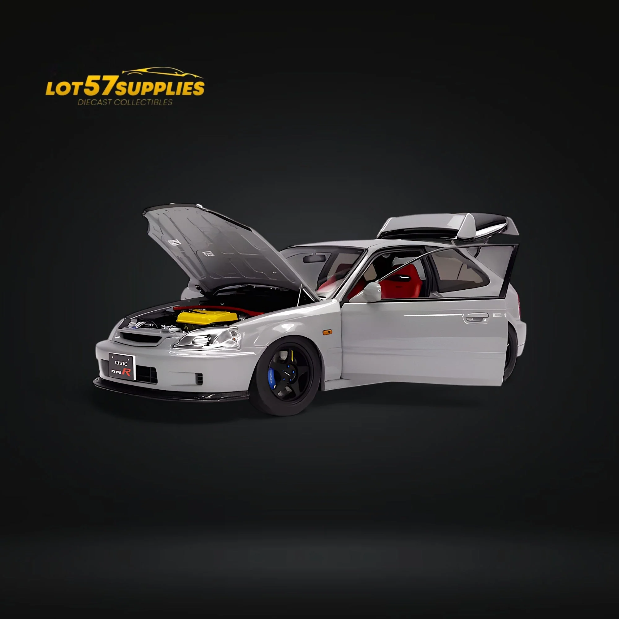 MOTORHELIX Honda Civic Type-R EK9 Nardo Grey 1:18 - Image 2