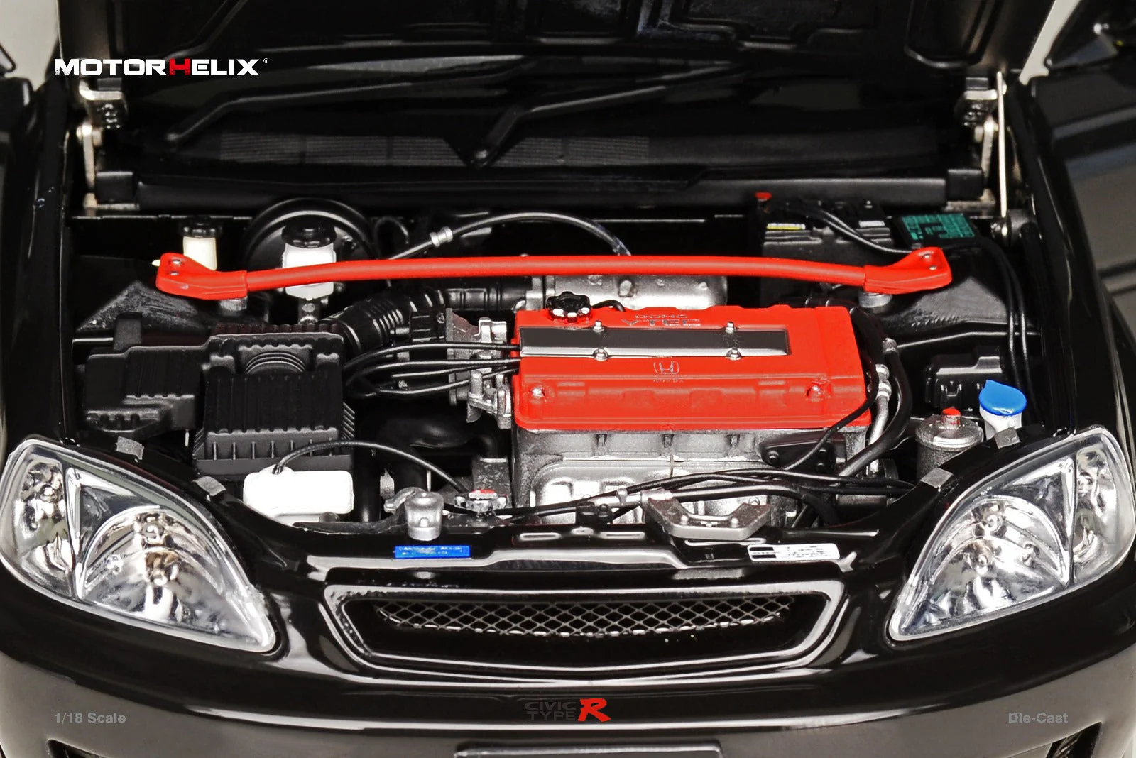 MOTORHELIX Honda Civic Type-R EK9 Silver 1:18 - Image 9