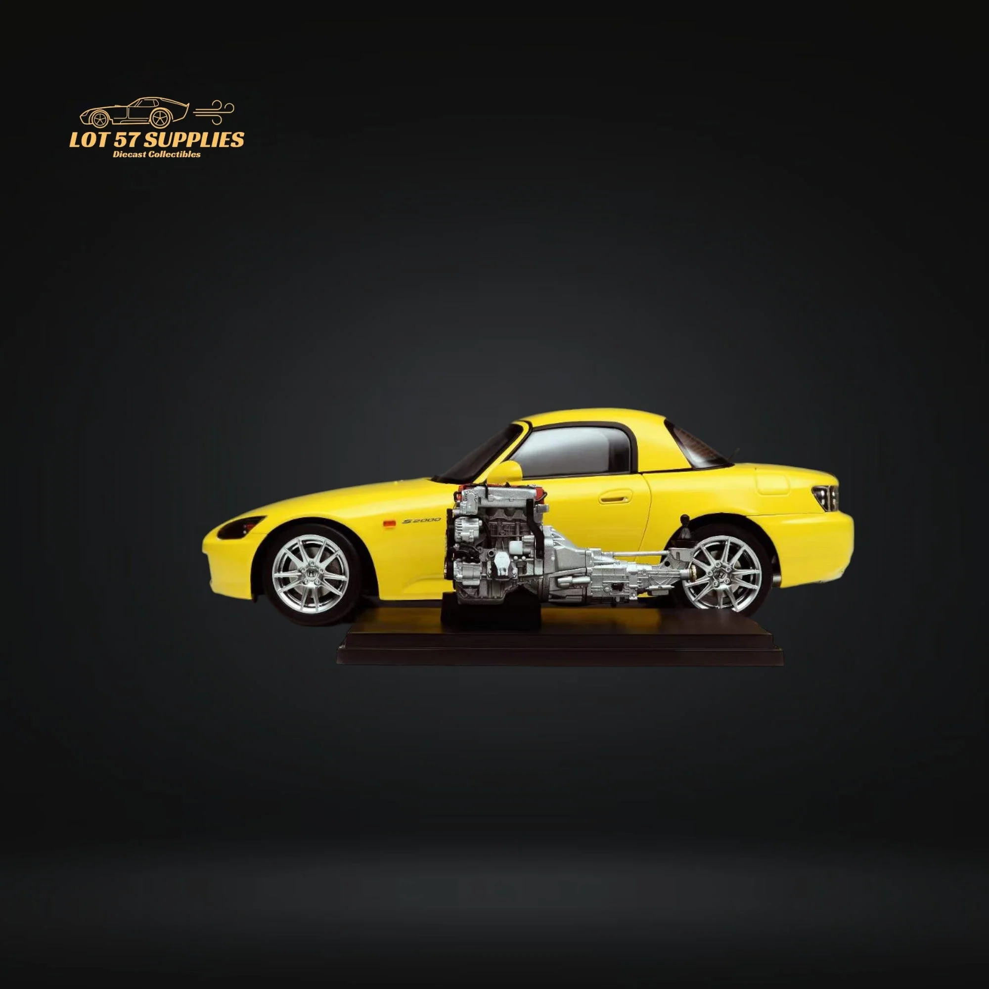 Motorhelix Honda S2000 AP2 Indy Yellow Pearl 1:18 Scale - Image 3
