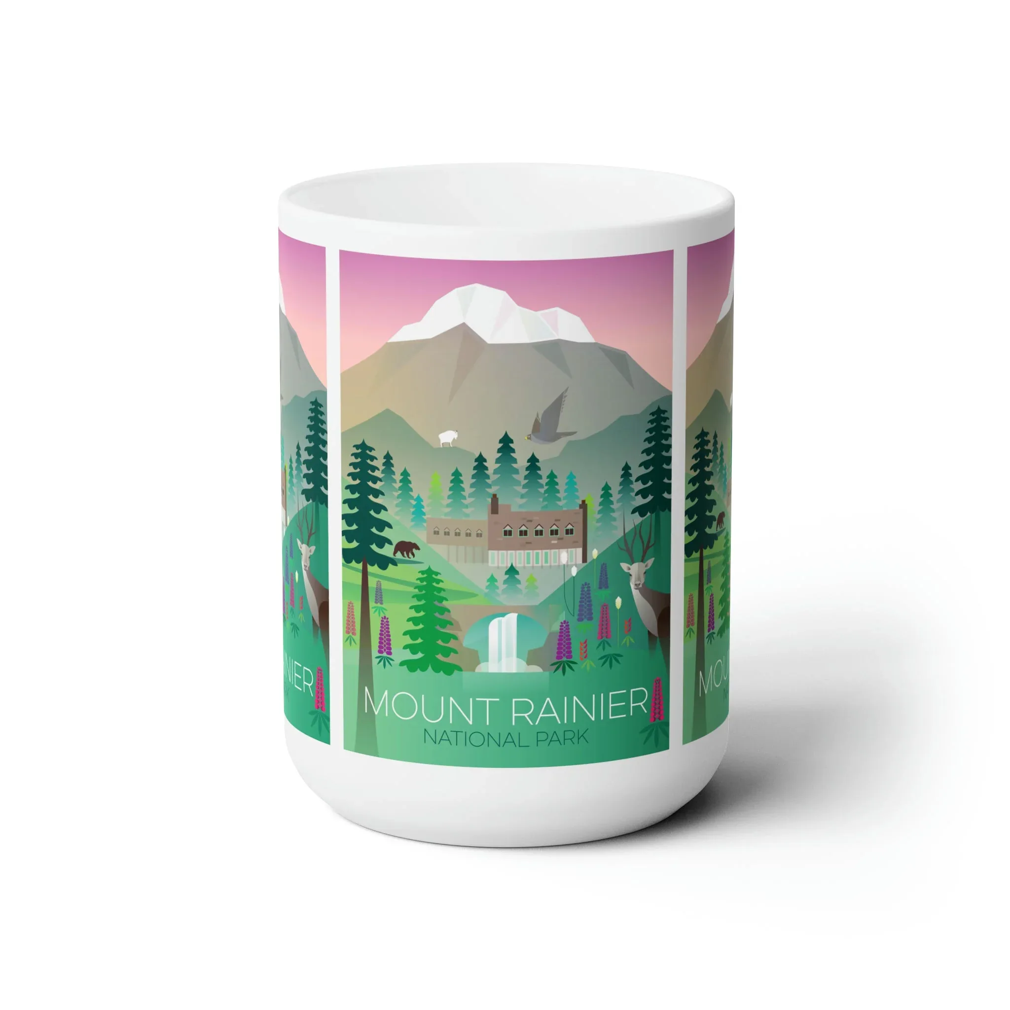Mount Rainier Ceramic Mug 11oz or 15oz - Image 2