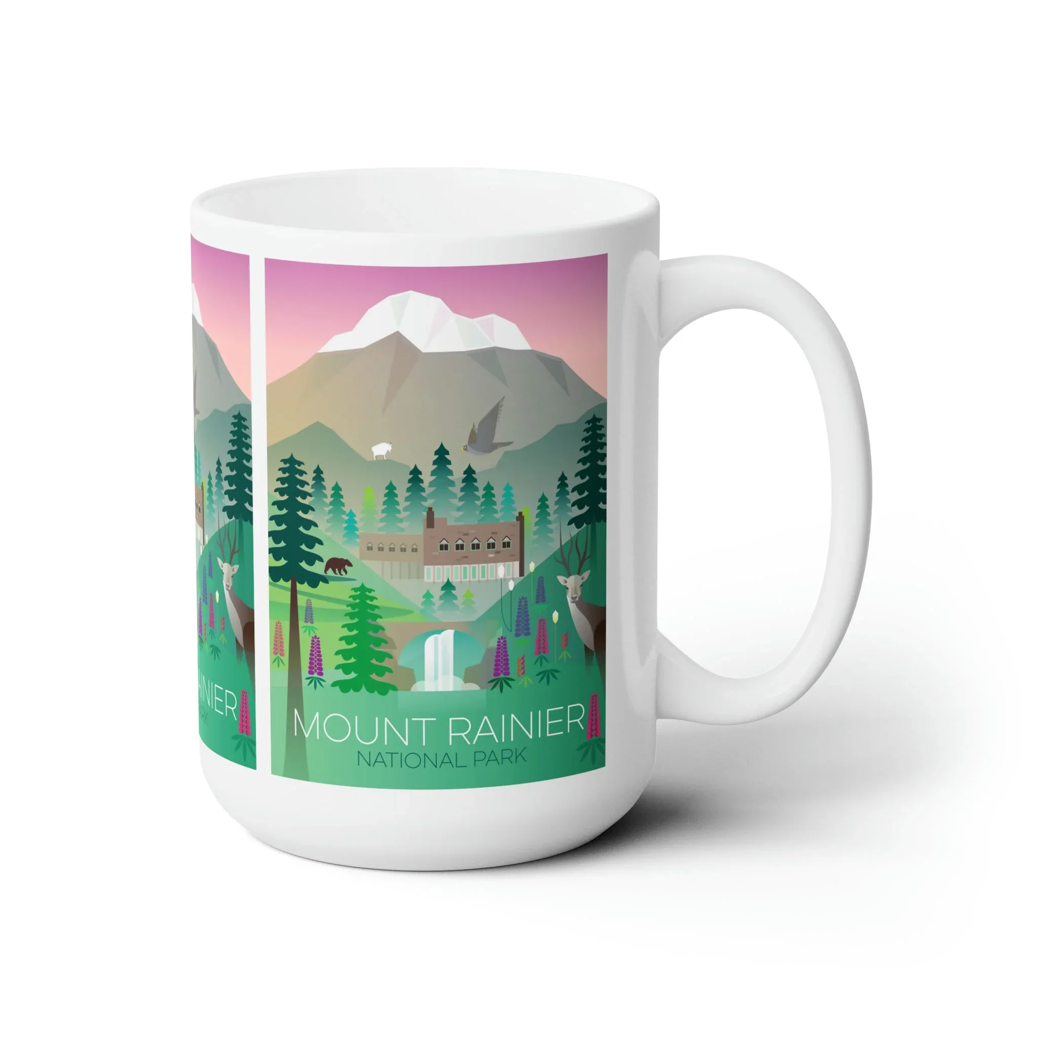 Mount Rainier Ceramic Mug 11oz or 15oz - Image 3