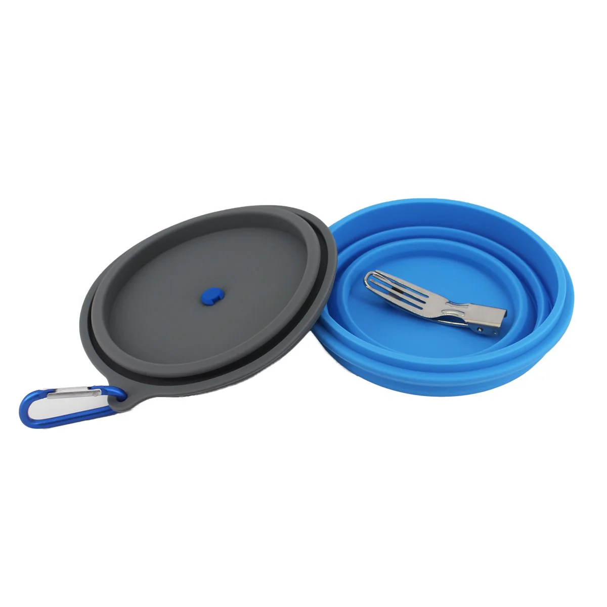 Mr. Peanut's 30oz Collapsible Silicone Camping Bowl with Lid & Foldable Fork - Image 12