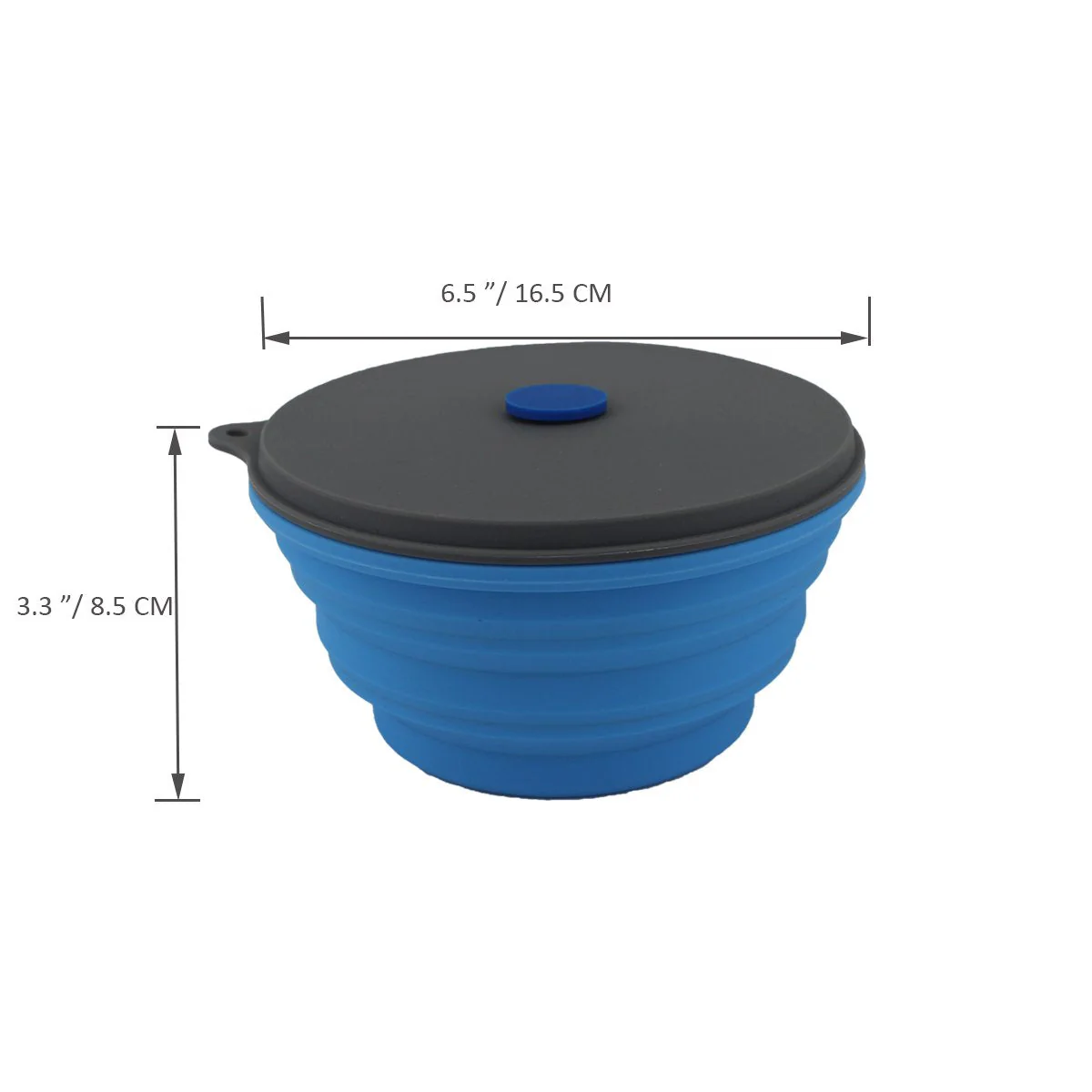 Mr. Peanut's 30oz Collapsible Silicone Camping Bowl with Lid & Foldable Fork - Image 7