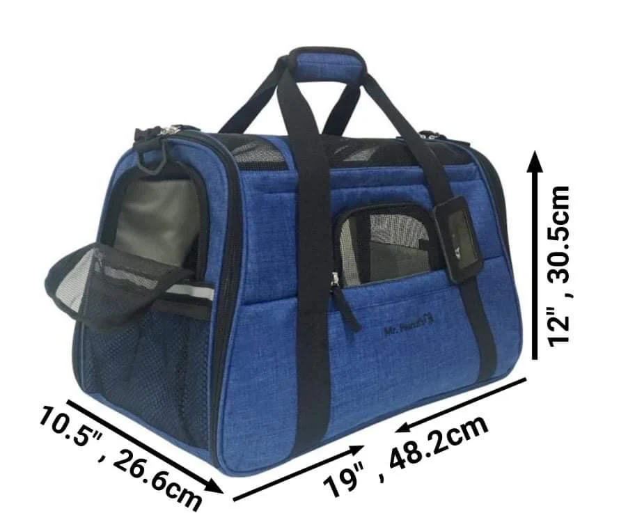Mr. Peanut's Copper Series Airline Compliant Pet Carrier, Tall Profile Soft Sided Luxury Travel Tote - Image 3