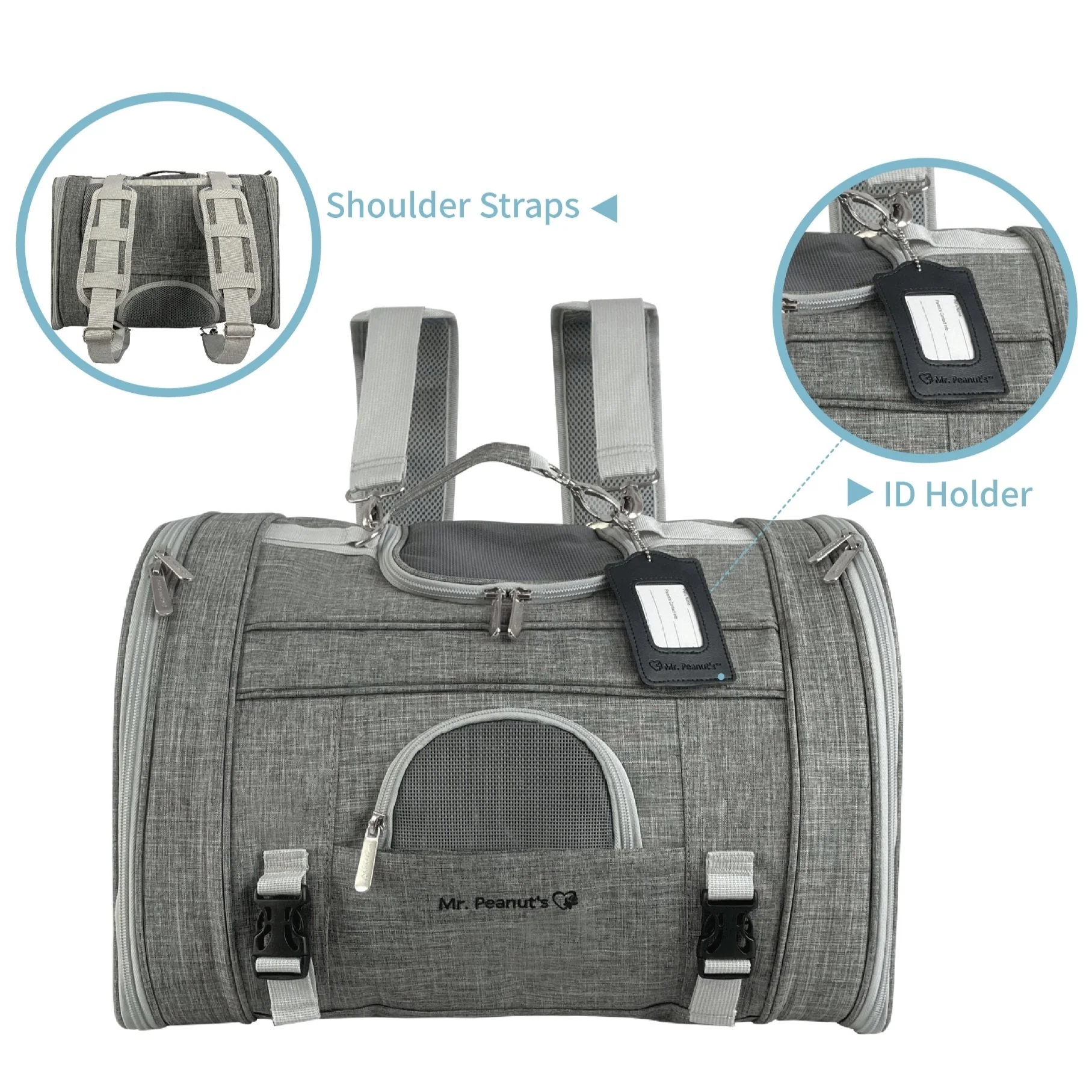Mr. Peanut's Monterey Series Airline Compliant Horizontal Backpack Pet Carrier - Image 19