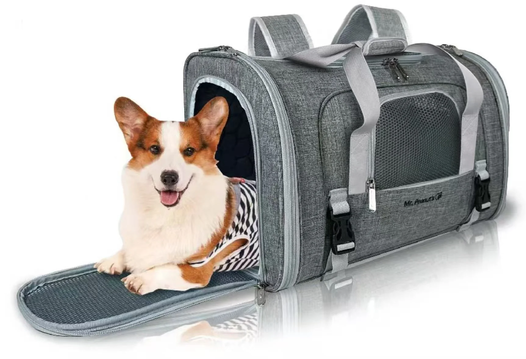 Mr. Peanut's Monterey Series Airline Compliant Horizontal Backpack Pet Carrier - Image 2