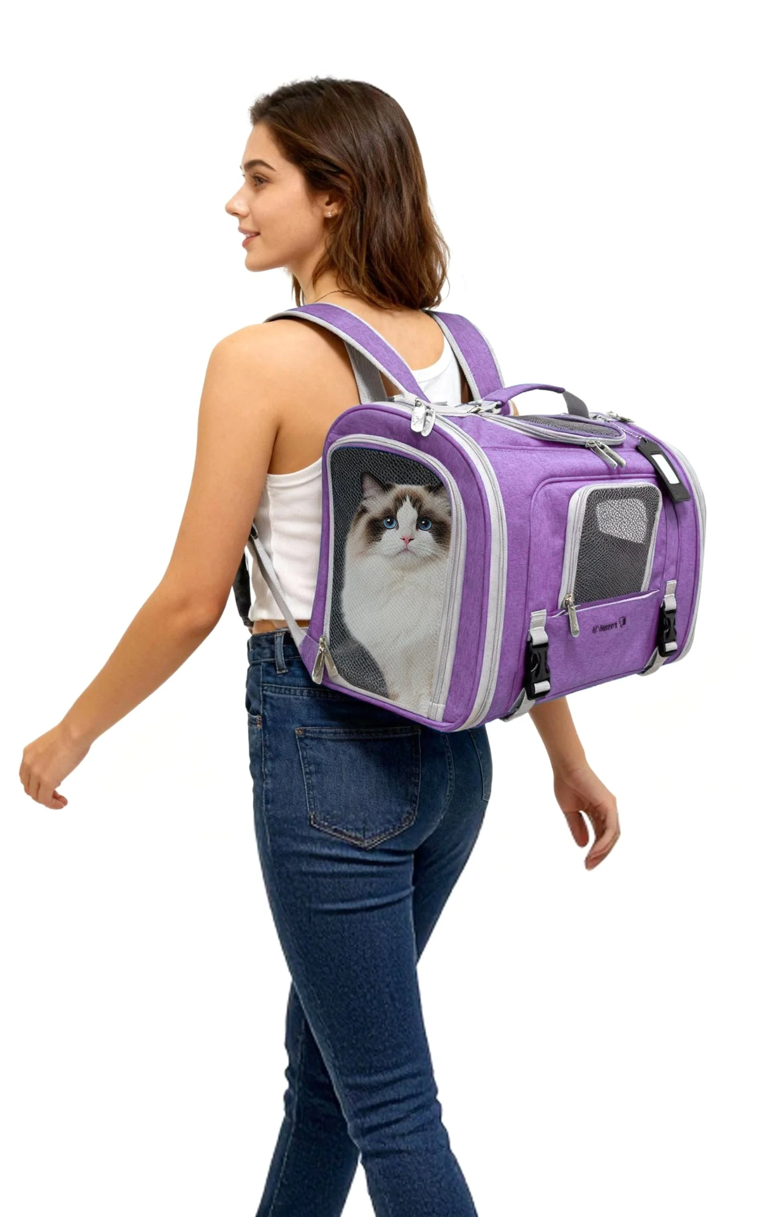 Mr. Peanut's Monterey Series Airline Compliant Horizontal Backpack Pet Carrier - Image 31