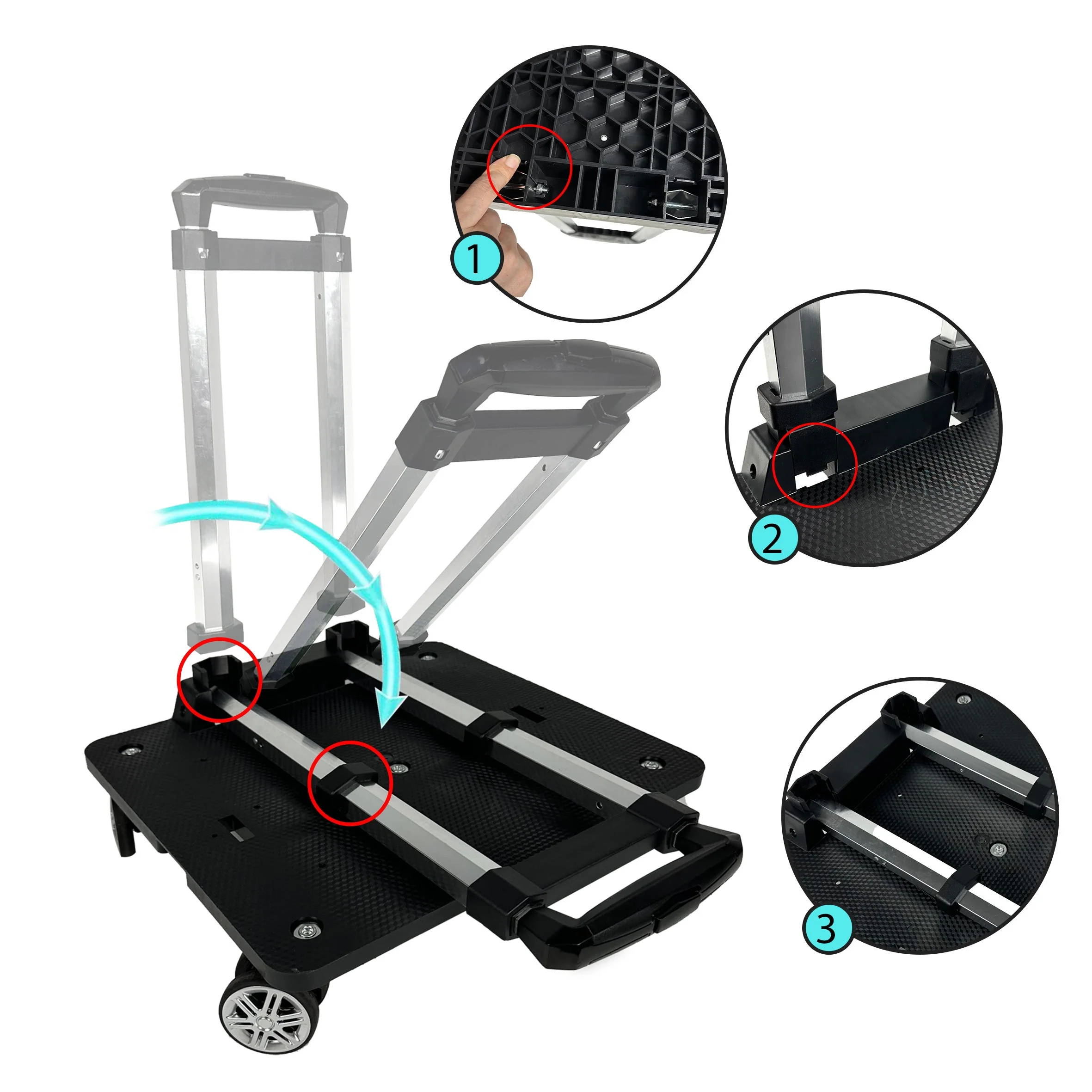 Mr. Peanut's Pet Carrier/Luggage Bag Spinner Wheelbase Luggage Cart - Image 2